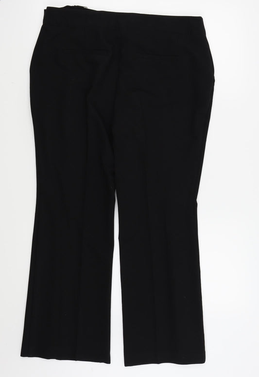 Womens UK Size 14 NEXT Regular Fit Black Trousers