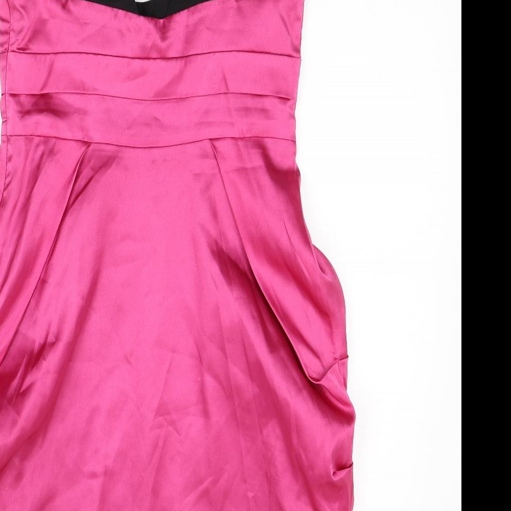 Miss Selfridge Womens Pink Slip Dress Size 10
