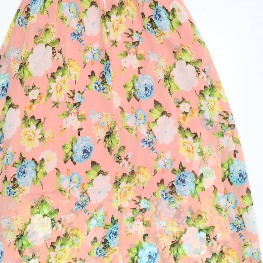 Forever21 Womens Pink Floral Fit & Flare Size S