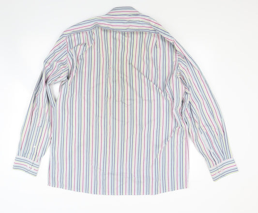 Mens UK Collar Size 16 Paradigm Smart Multicoloured Dress Shirt
