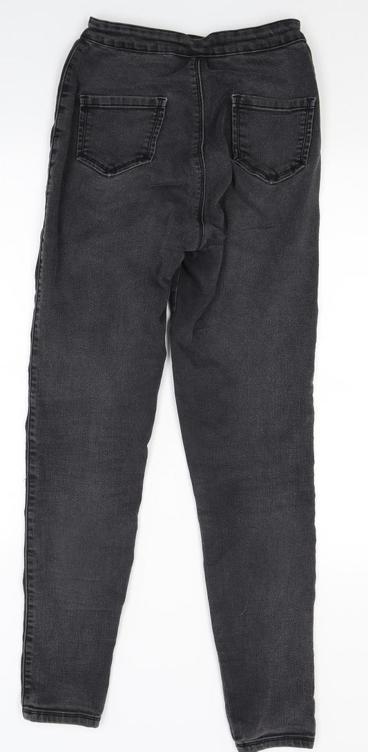 Missguided Womens Black Denim Jegging Jeans Size 8 L27 in