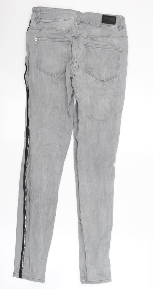 ORSAY Womens Grey Denim Skinny Jeans Size 8 L28 in
