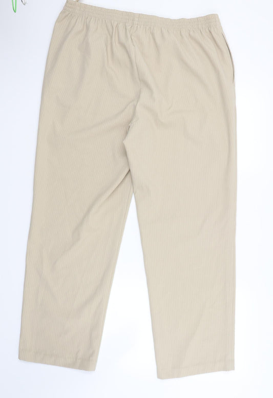 Classic Womens Beige Trousers Size 16 L26 in