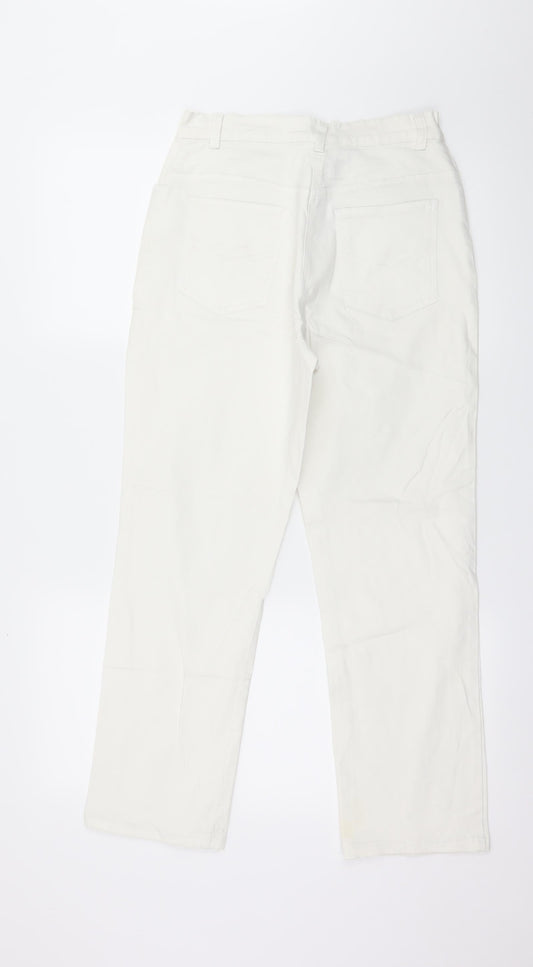 C&A Womens White  Denim Straight Jeans Size 28 in L27 in