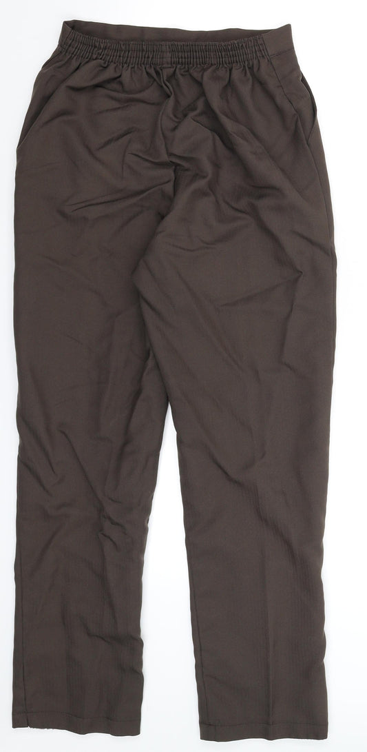 Womens UK Size 12 Preworn Regular Fit Dress Pants Grey Trousers