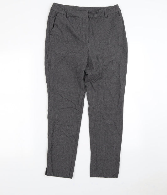 Womens UK Size 10 TU Regular Fit Dress Pants Black Trousers