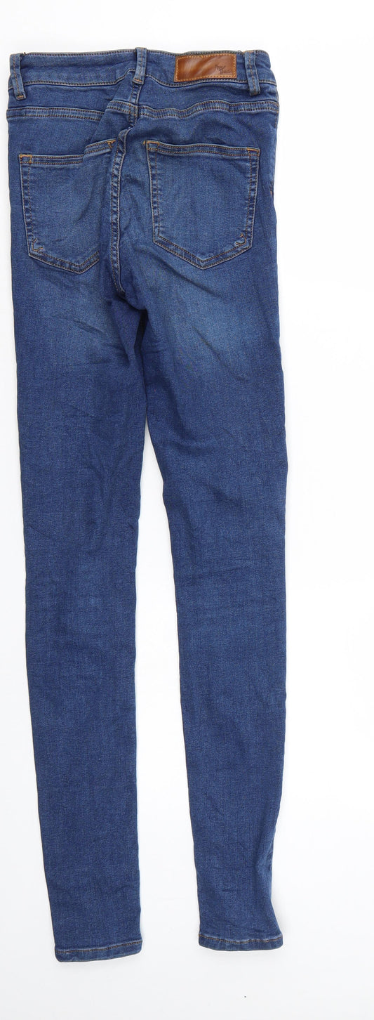 Never Denim Womens Blue Denim Skinny Jeans Size XS L29 in