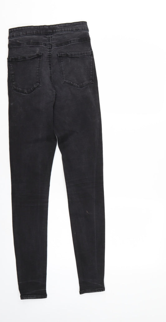 Denim & Co. Womens Black Denim Straight Jeans Size 10 L29 in