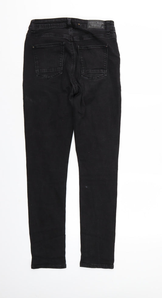 Mens UK Size 27 in Spirit Regular Fit Skinny Black Jeans