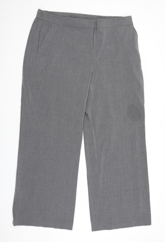 Womens UK Size 18 Capsule Regular Fit Grey Trousers
