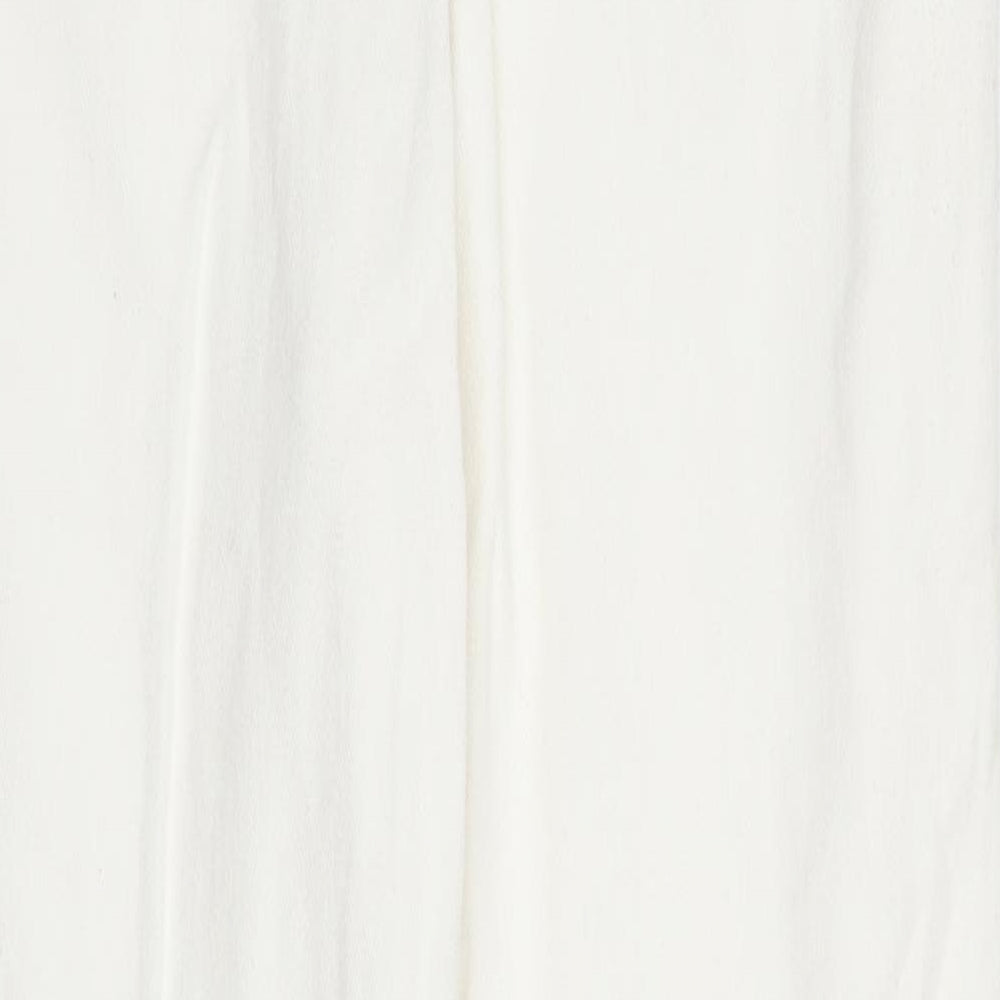 PRETTYLITTLETHING Womens White  Denim Straight Jeans Size 8 L27.5 in