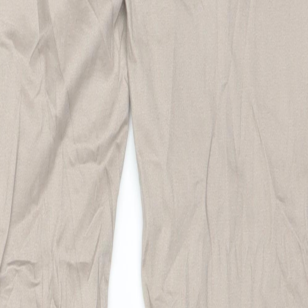 Flame Womens Beige Chino Trousers Size 10 L30 in