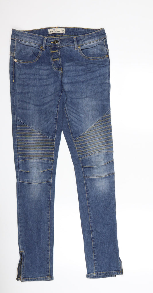 Womens UK Size 10 Blue Motion Regular Fit Skinny Blue Jeans