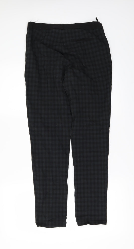 New Look Womens Green Check Trousers Size 8 L29 in