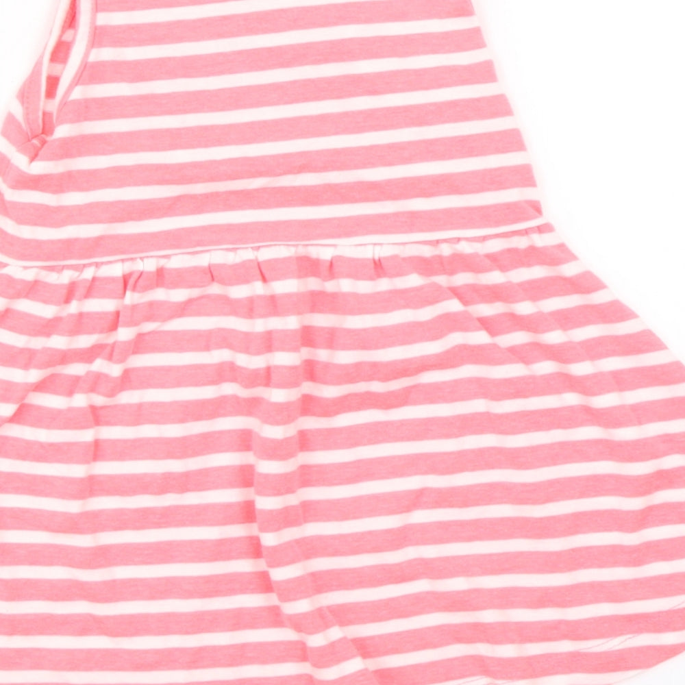 Young Dimension Girls Pink Striped Skater Dress Size 2-3 Years