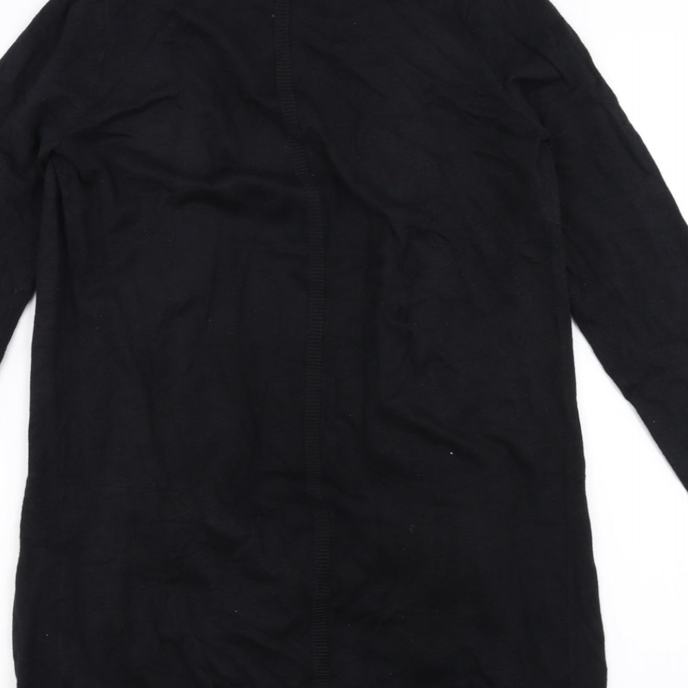 Sainsburys Womens Black Cardigan Jumper Size 10 - waterfall front