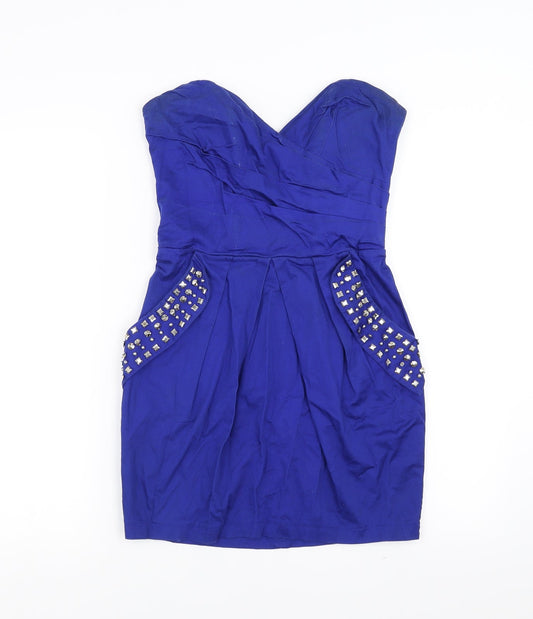 Lipsy Womens Blue Mini Size 8