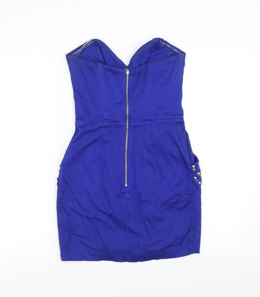 Lipsy Womens Blue Mini Size 8