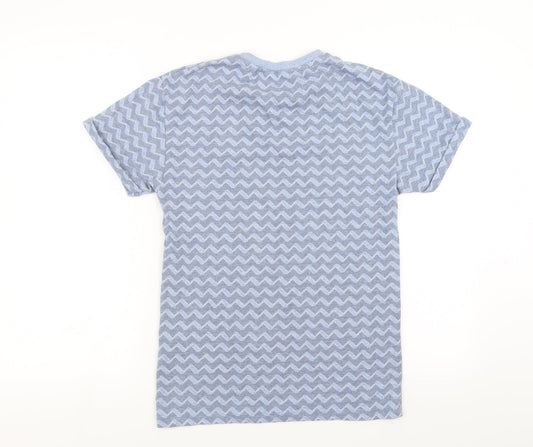 NEXT Womens Blue Geometric Basic T-Shirt Size XS