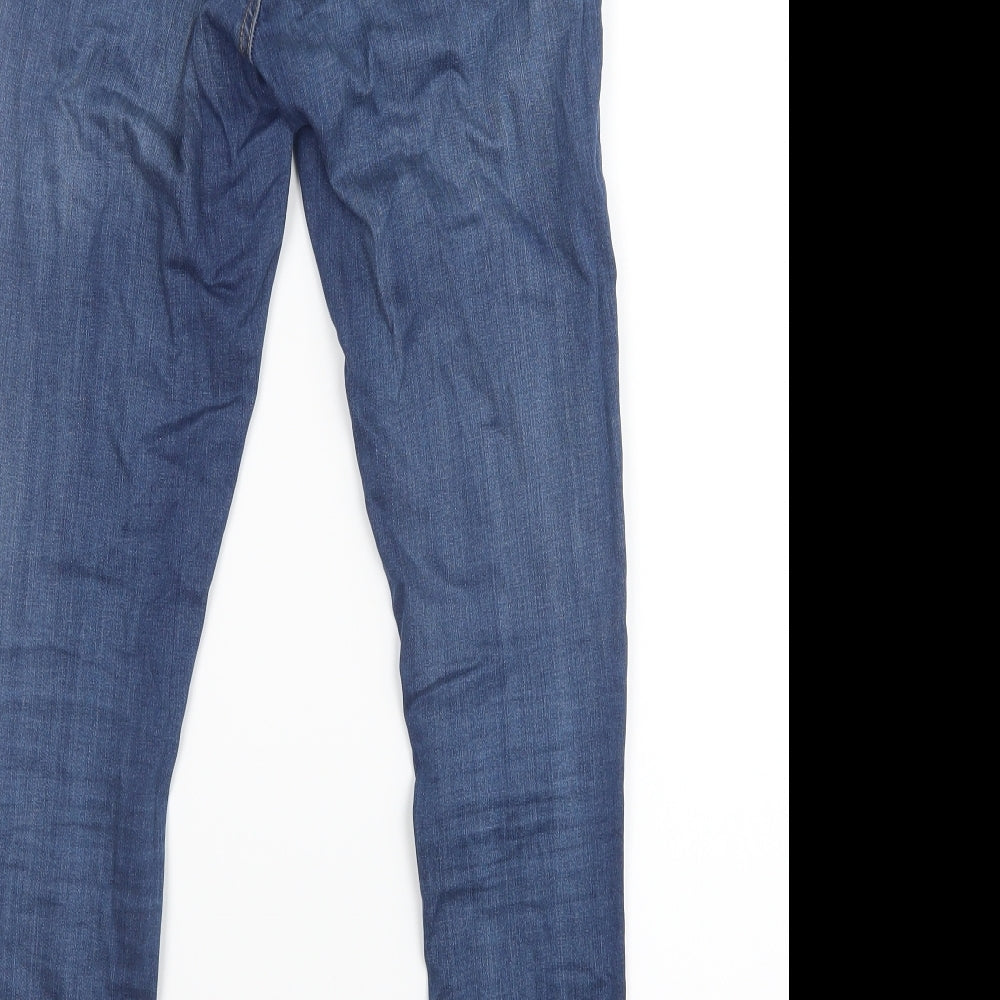 Topshop Womens Blue Denim Straight Jeans Size 26 in L27 in