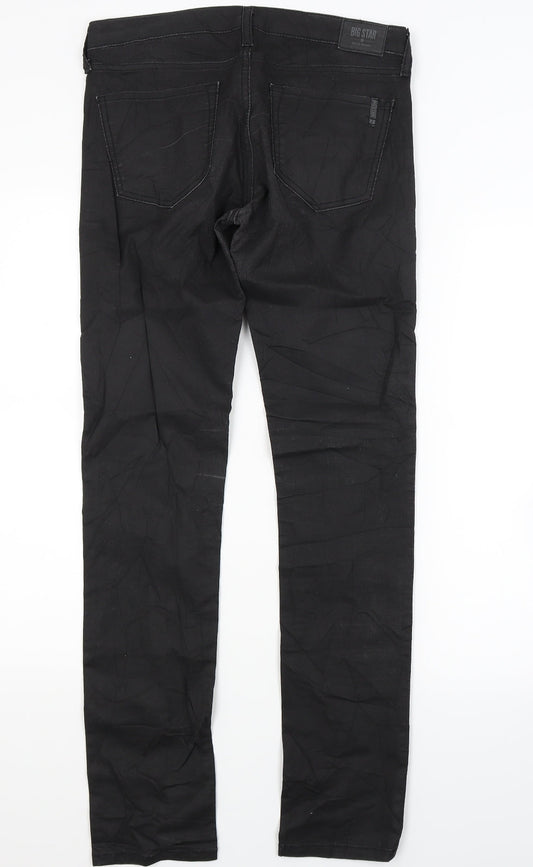 BIG STAR Womens Brown Canvas Skinny Jeans Size 10 L32 in
