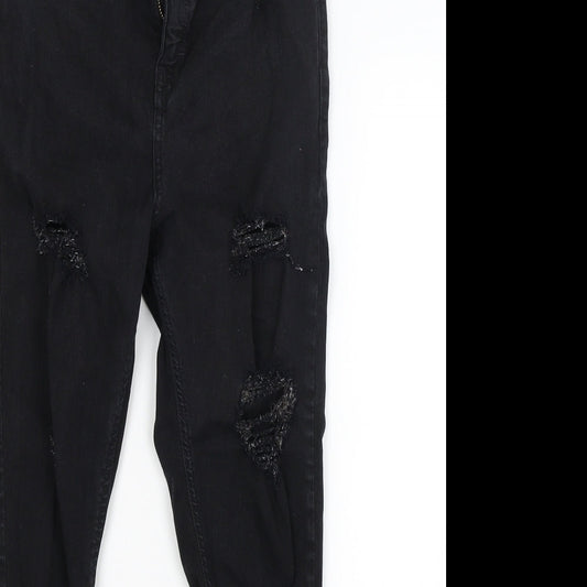 Topshop Womens Black Denim Skinny Jeans Size 27 in L24 in