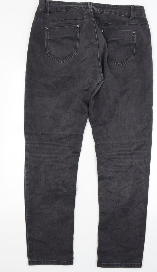 Womens UK Size 33 in Yazz Collection Regular Fit Straight Grey Jeans