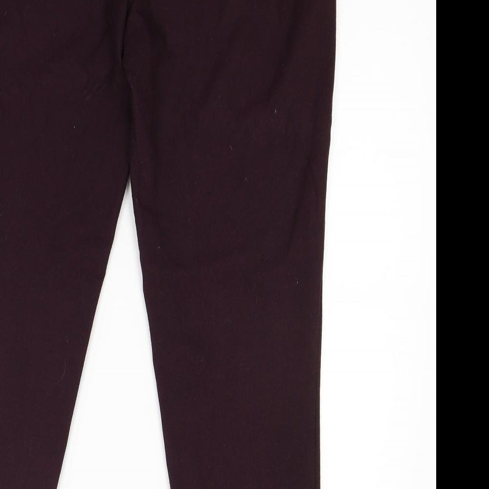 Womens UK Size 12 ASOS Regular Fit Red Trousers