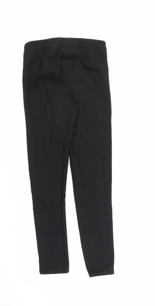 Womens UK Size 8 H&M Regular Fit Carrot Black Trousers