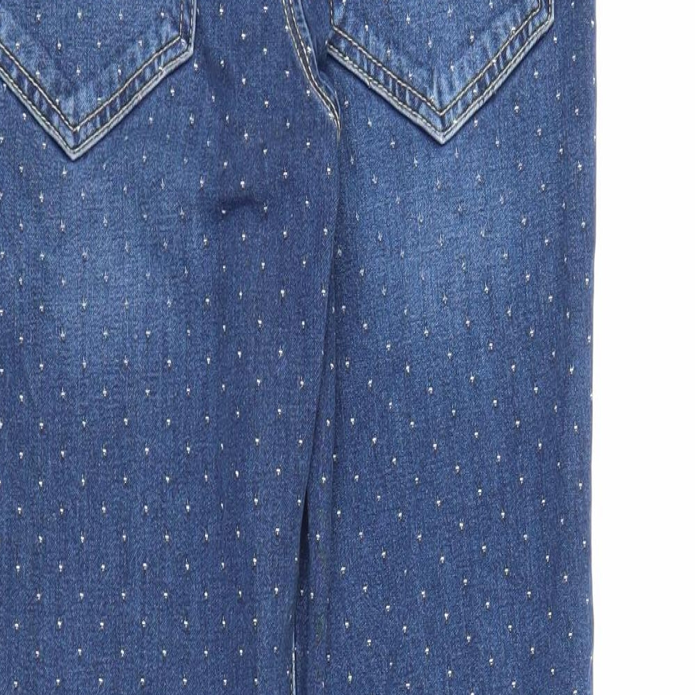 FC Womens Blue Denim Skinny Jeans Size 10 L25 in - Spotted