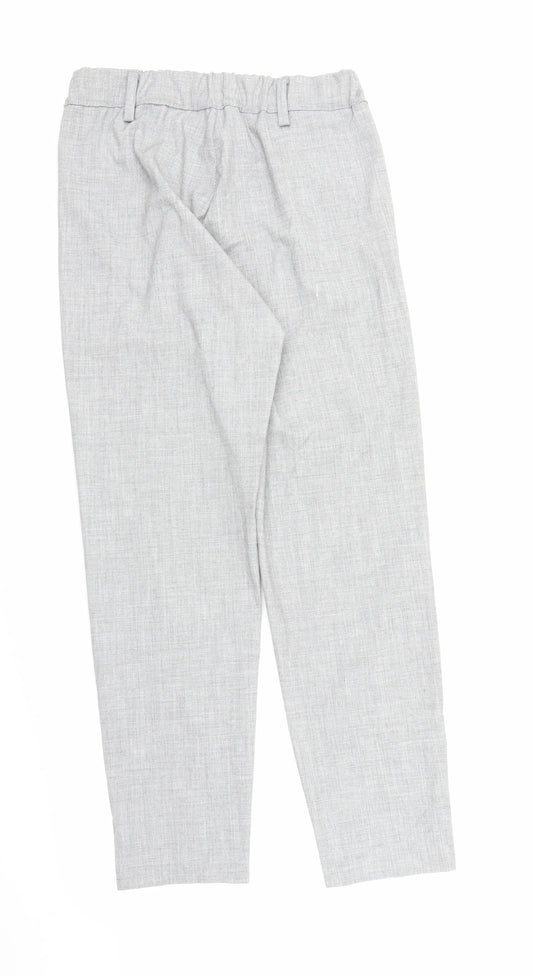 Womens UK Size M Preworn Regular Fit Carrot Grey Trousers