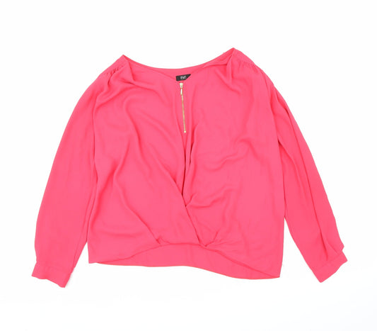 Womens UK Size M F&F Pink Basic Blouse