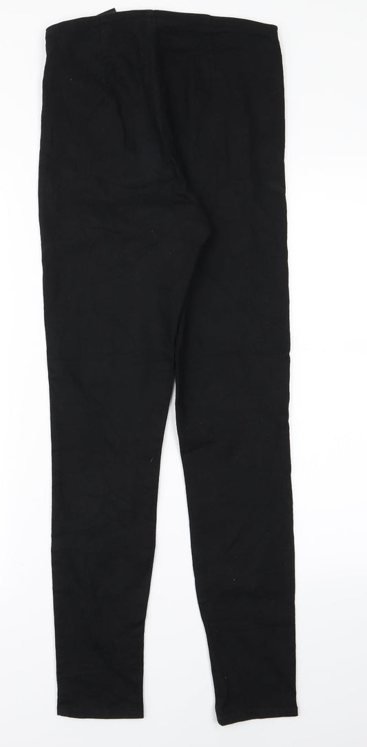 Womens UK Size 8 H&M Regular Fit Black Trousers