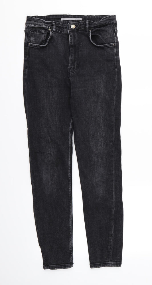 Womens UK Size 26 in Zara Regular Fit Skinny Black Jeans