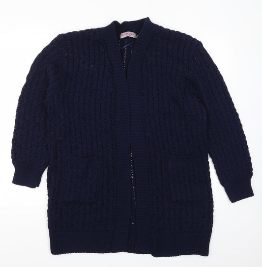 Glimpse Womens Blue Cardigan Jumper Size L
