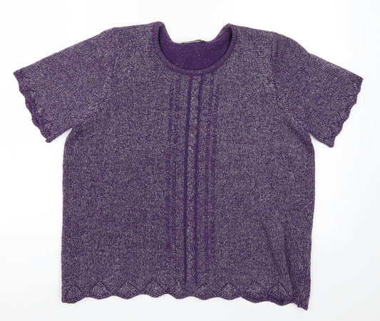 Bonmarché Womens Purple Pullover Jumper Size M