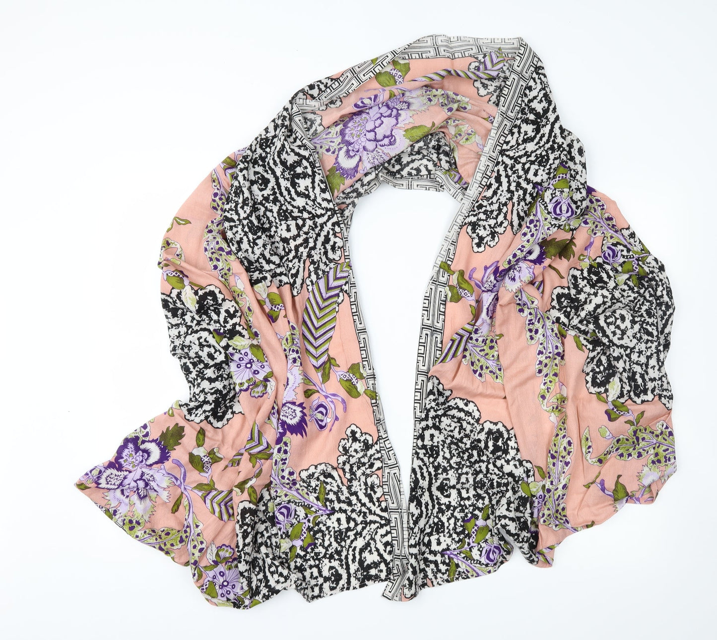 Preworn Womens Pink Floral Shawl/Wrap