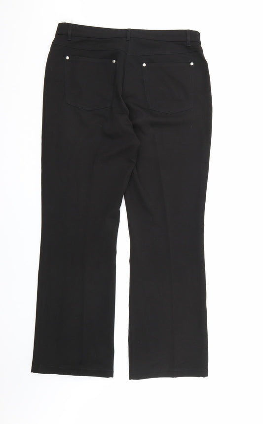 Yessica Womens Black Rayon Dress Pants Trousers L30 in