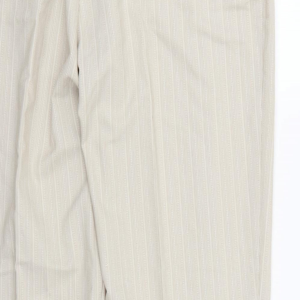 Womens UK Size 16 NEXT Regular Fit Dress Pants Beige Trousers