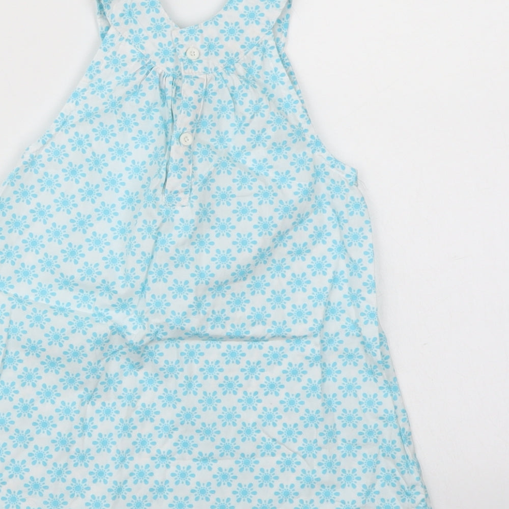 lulipu Girls Blue Floral A-Line Size 5-6 Years