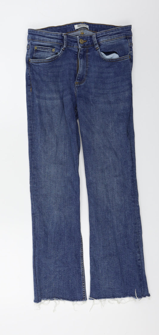 Womens UK Size 28 in Zara Regular Fit Straight Blue Jeans