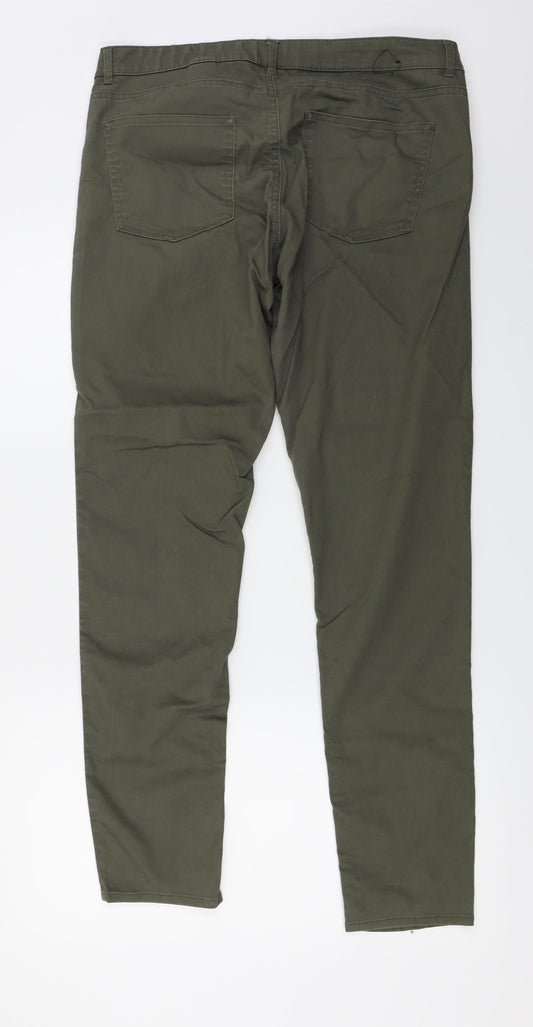 Womens UK Size 34 in H&M Regular Fit Green Trousers