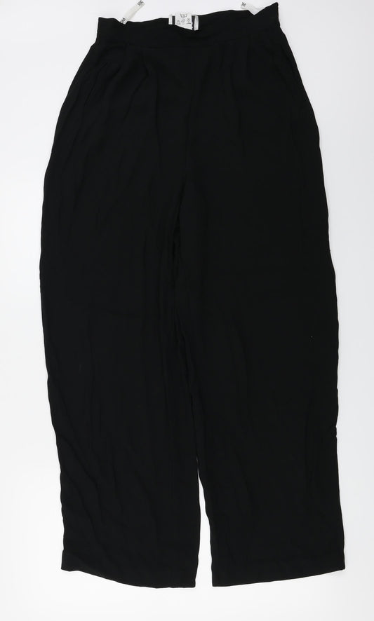 Womens UK Size 12 Wallis Regular Fit Black Trousers
