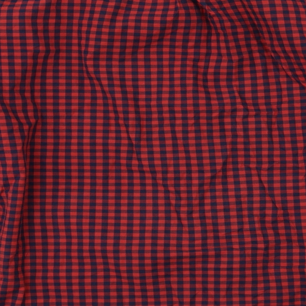 Mens UK Size M H&M Red Button-Up Long Sleeve Casual Shirt