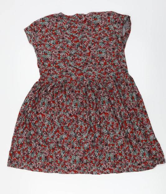 Womens UK Size XS Mango Red Basic Blouse