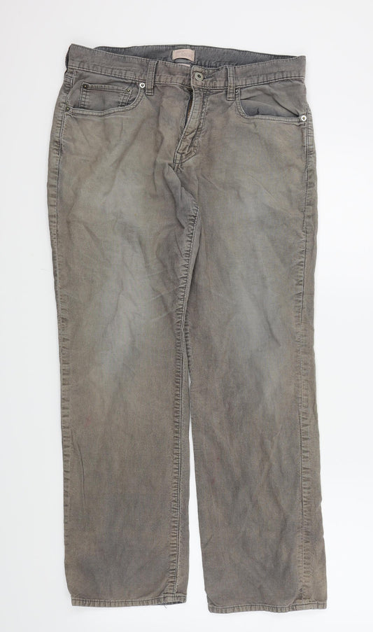 Womens UK Size 32 Gap Regular Fit Straight Grey Jeans