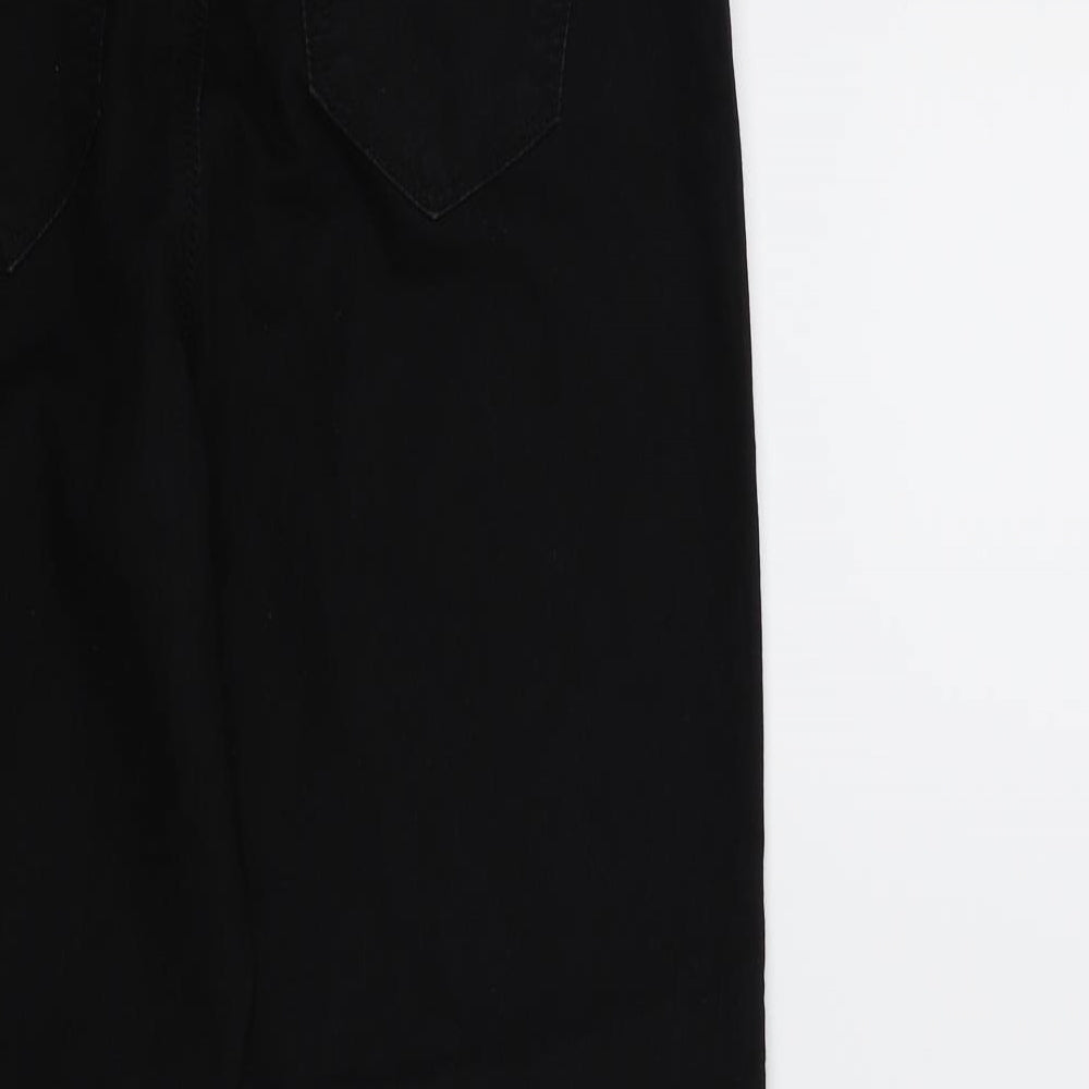 Denim & Co. Womens Black Denim Skinny Jeans Size 14 L27 in