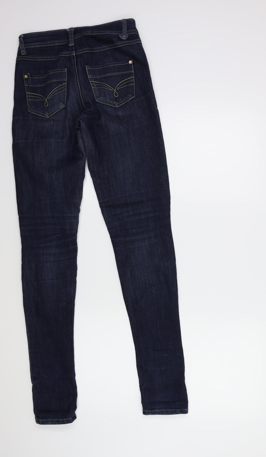 Denim & Co. Womens Blue Denim Skinny Jeans Size 6 L31 in