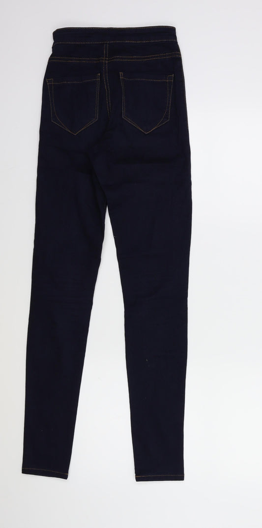 Denim & Co. Womens Blue Denim Skinny Jeans Size 6 L29 in