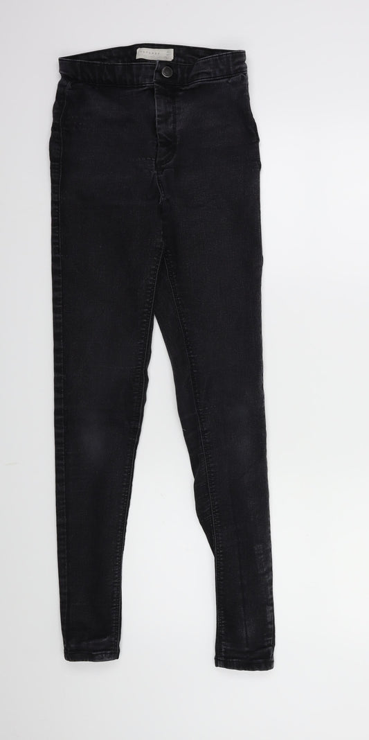 Womens UK Size 28 in Topshop Regular Fit Skinny Black Jeans